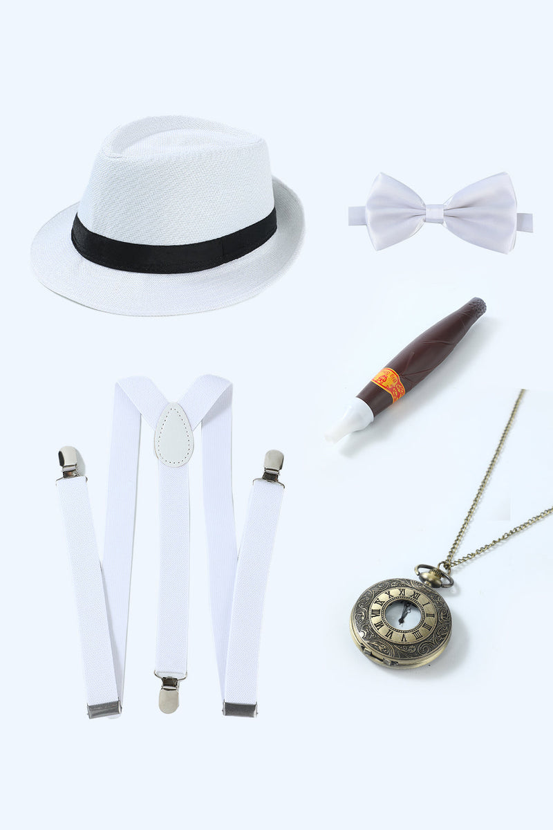 Load image into Gallery viewer, Red 1920s Accessories Set for Men