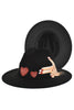 Load image into Gallery viewer, Black Heart Printed 1920s Bowler Hat