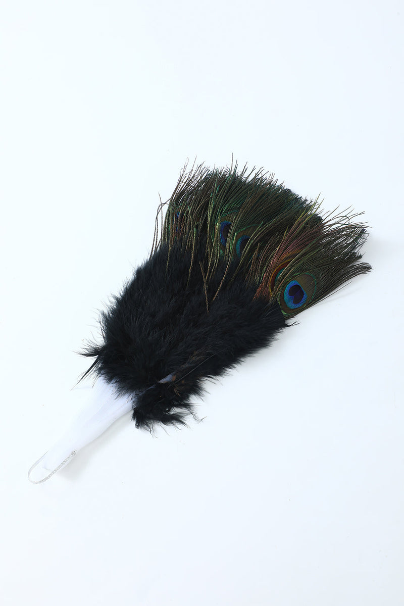 Load image into Gallery viewer, 1920s Accessory Peacock Feather Fan