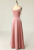 Load image into Gallery viewer, Blush Spaghetti Straps Long Prom Dress with Bowknot