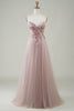 Load image into Gallery viewer, Blush Corset A-Line Long Prom Dress with Flowers